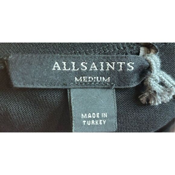 AllSaints Rita T-Shirt in Black NWT Size Medium - Picture 8 of 9